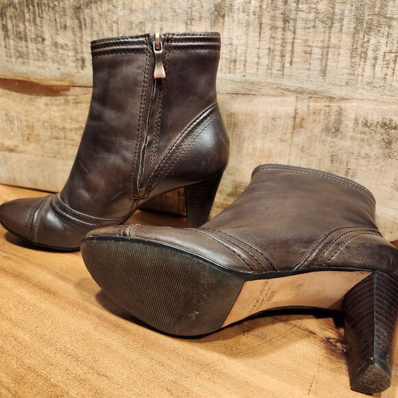 Leather boots MAX STUDIOS 6 1/2 - Picture 1 of 4